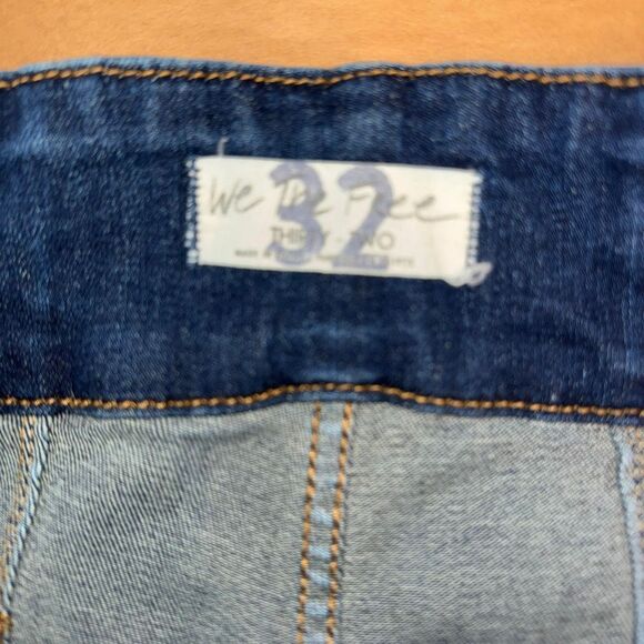 Free People We The Free Jayde Flare Jeans Super High Rise Stretch Denim Size 32 - Picture 8 of 10